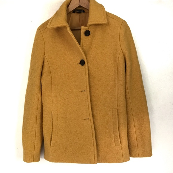 Lands' End Jackets & Blazers - Lands End Yellow Peacoat